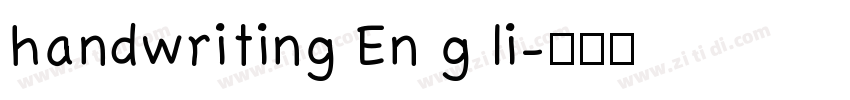 handwriting En g li字体转换